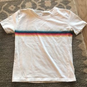 Brandy Melville Tops - Brandy Melville rainbow strip shirt Brandy Melville Tops - Brandy Melville rainbow strip shirt